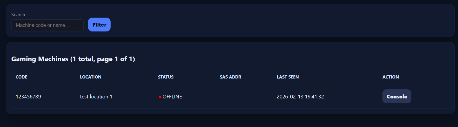 Event monitoring view